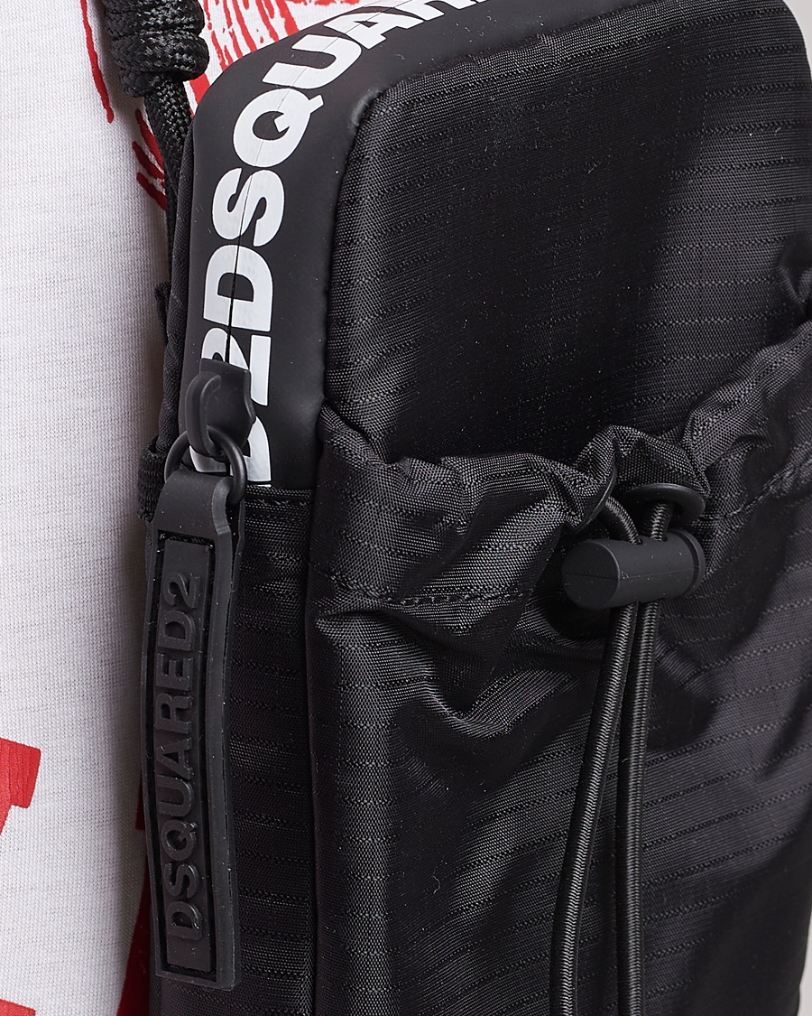 Homme | Dsquared2 Ripstop Phone Neck Pouch Black | Dsquared2 | Ripstop Phone Neck Pouch Black