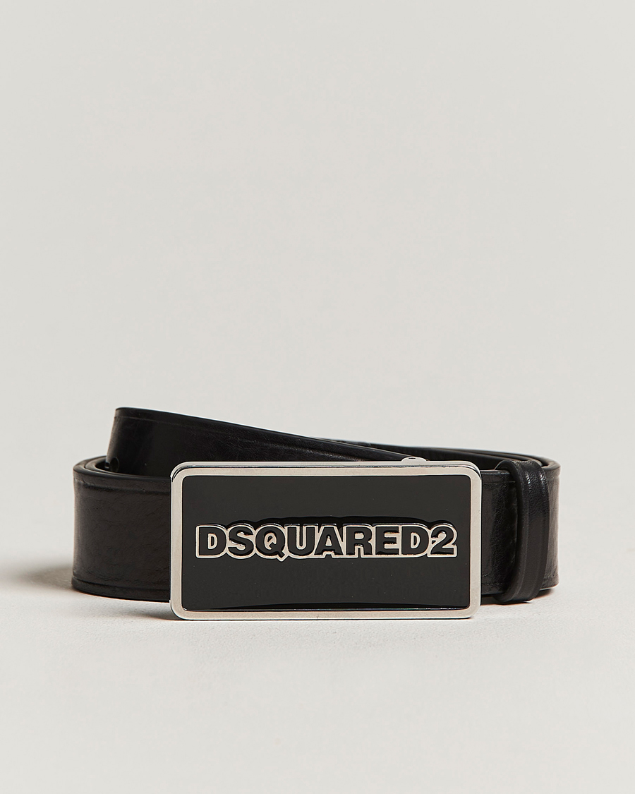 Homme | Dsquared2 Logo Plated Belt Black | Dsquared2 | Logo Plated Belt Black