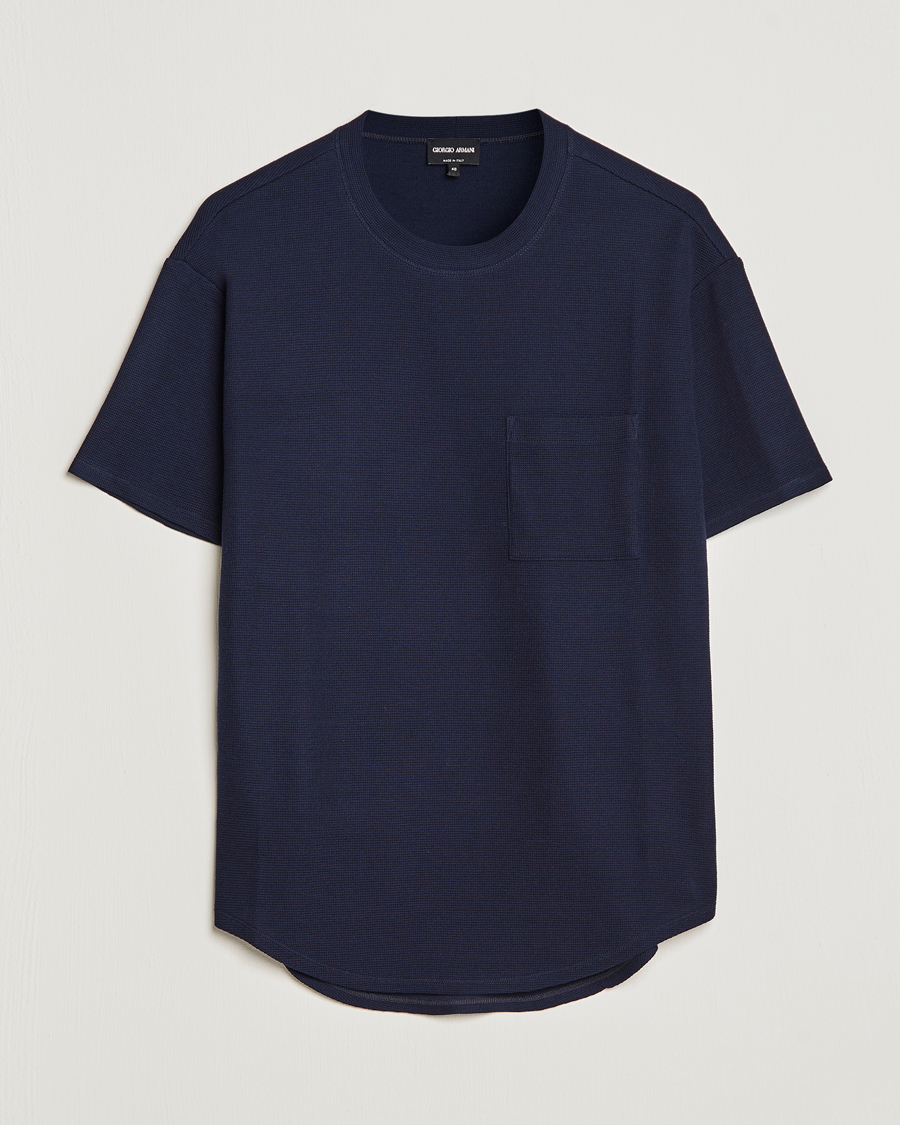 Homme | T-shirts | Giorgio Armani | Cotton/Cashmere T-Shirt Navy