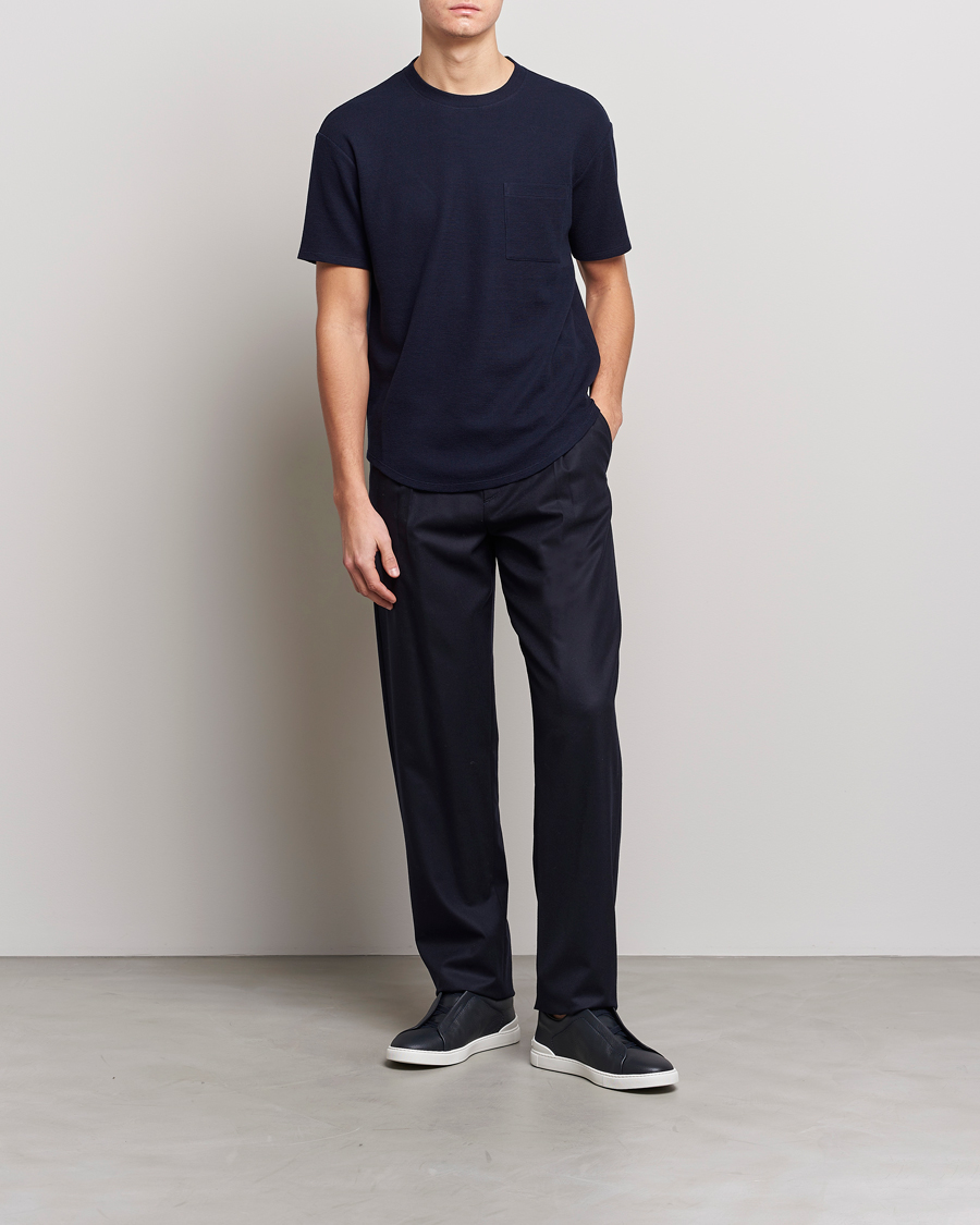 Homme | T-shirts | Giorgio Armani | Cotton/Cashmere T-Shirt Navy