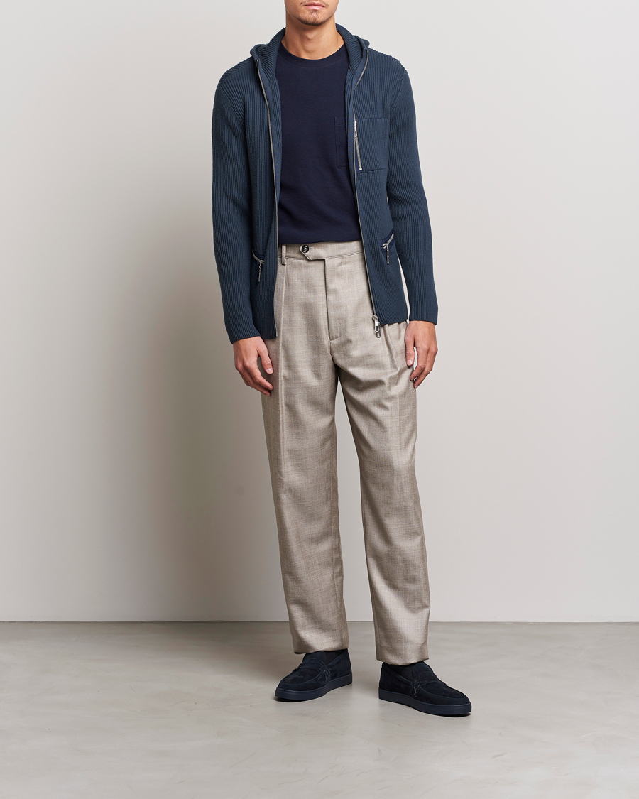 Homme | Pulls Et Tricots | Giorgio Armani | Cardigan Zip Jacket Navy