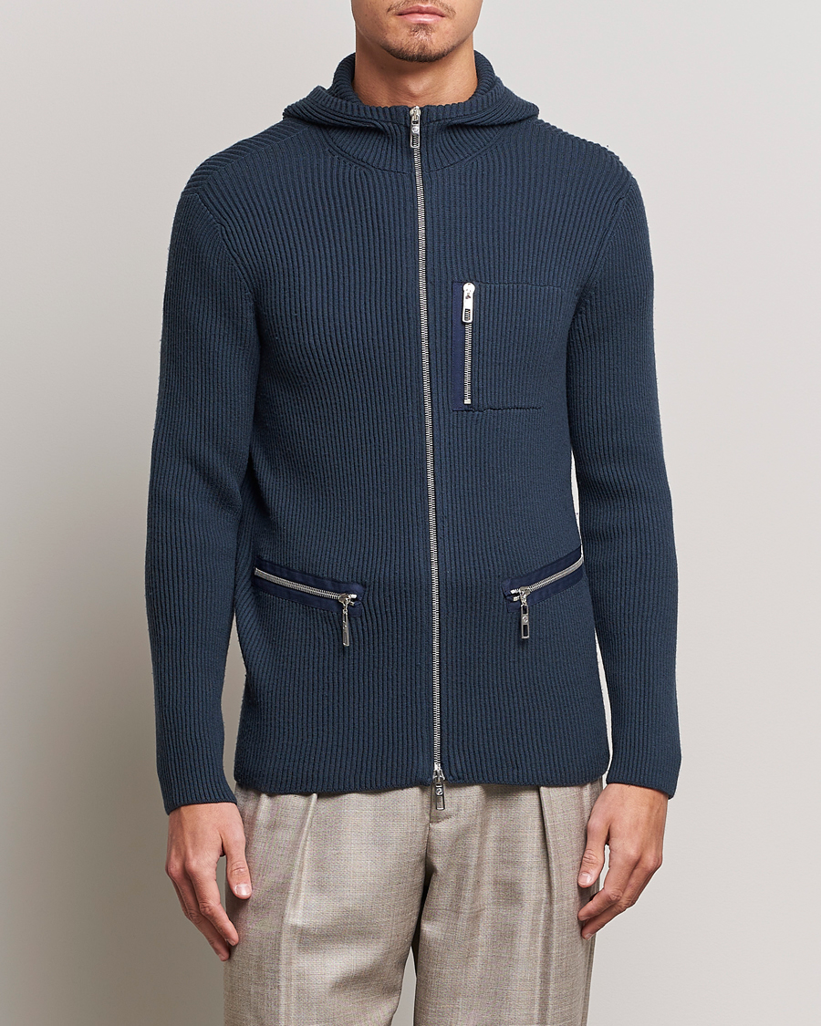 Homme | Pulls Et Tricots | Giorgio Armani | Cardigan Zip Jacket Navy