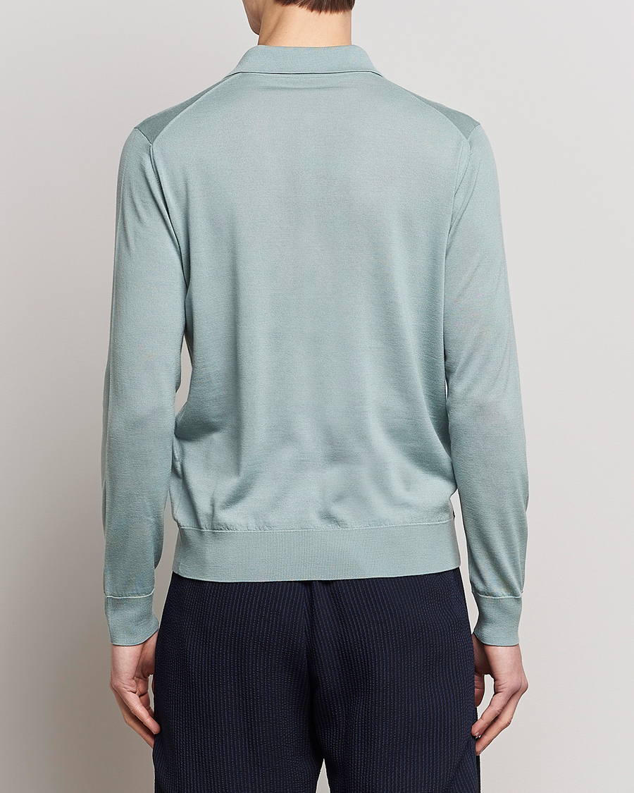 Homme | Pulls Et Tricots | Giorgio Armani | Long Sleeve Knitted Polo Light Grey