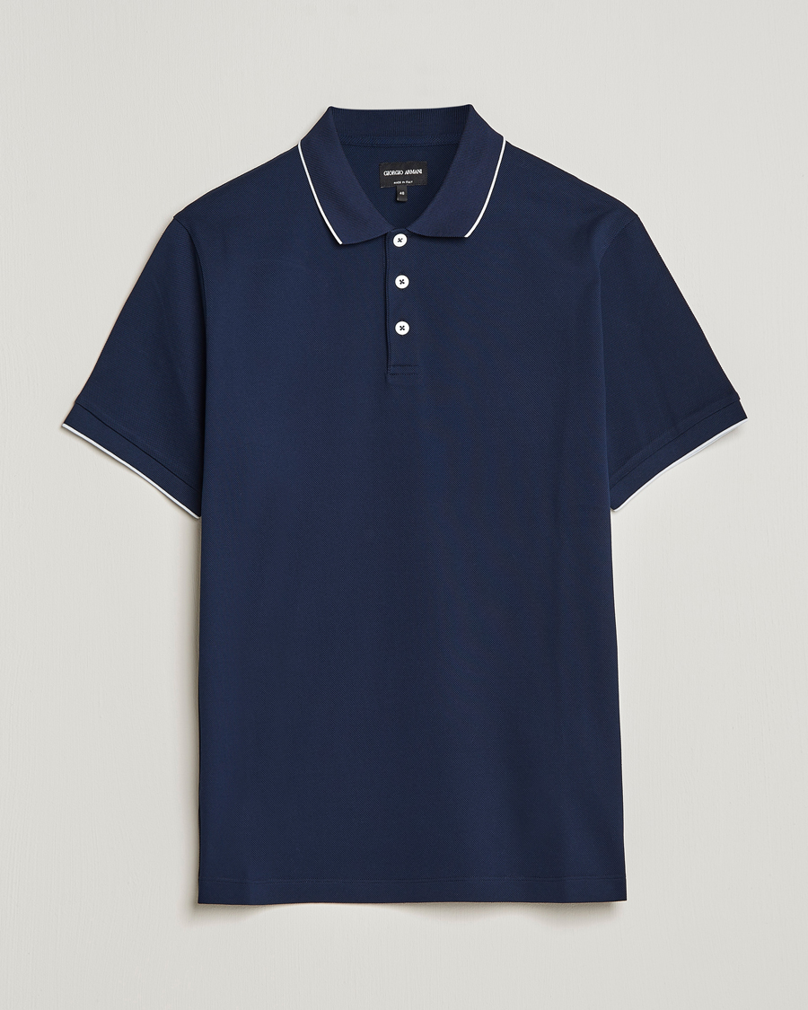 Homme | Polos | Giorgio Armani | Short Sleeve Polo Navy