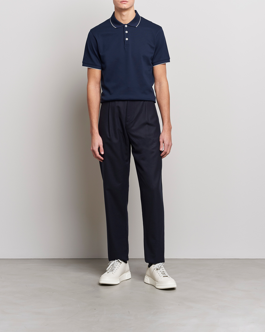 Homme | Polos | Giorgio Armani | Short Sleeve Polo Navy