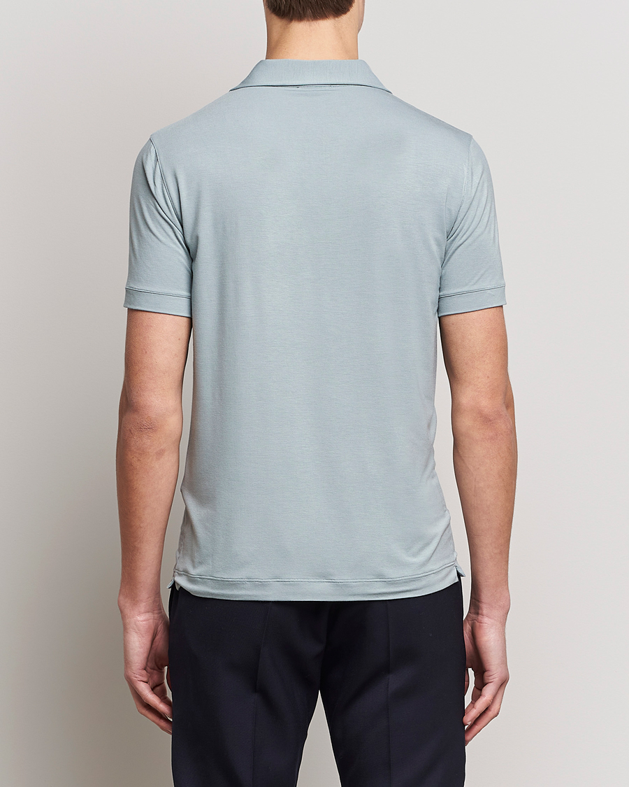 Homme | Polos | Giorgio Armani | Short Sleeve Stretch Polo Light Grey