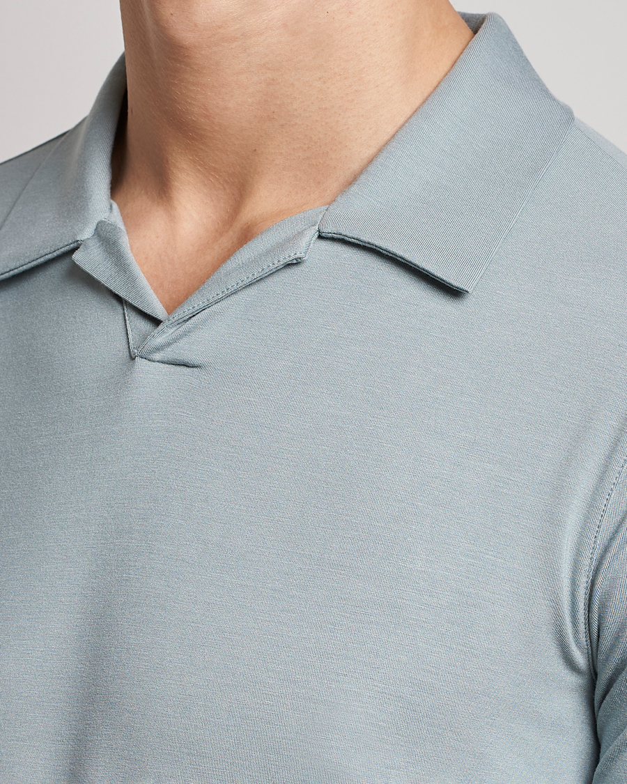 Homme | Polos | Giorgio Armani | Short Sleeve Stretch Polo Light Grey