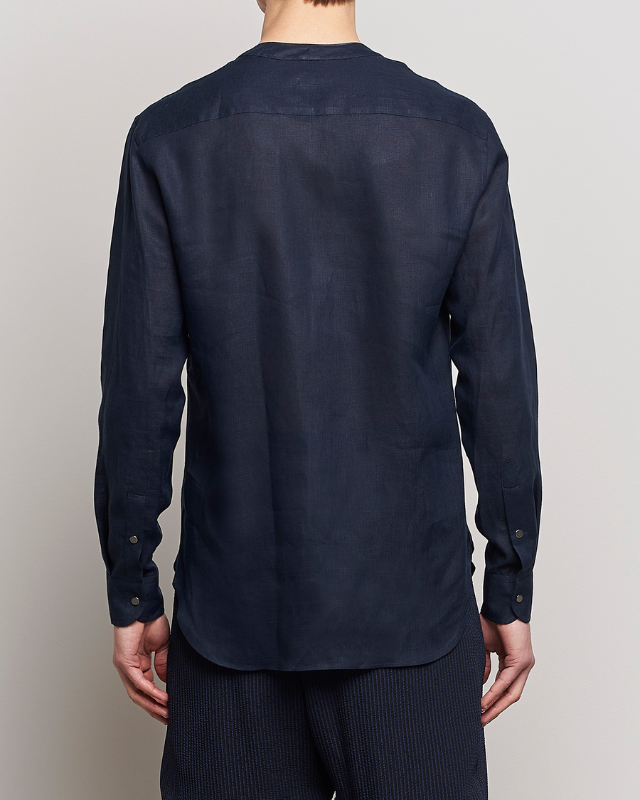 Homme | Chemises | Giorgio Armani | Linen Guru Shirt Navy