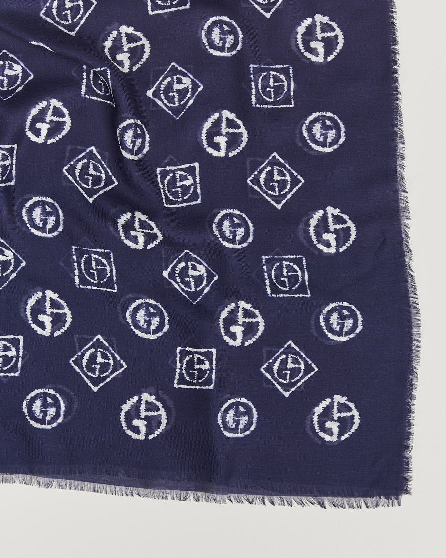 Homme | Giorgio Armani Woven Logo Scarf Navy | Giorgio Armani | Woven Logo Scarf Navy