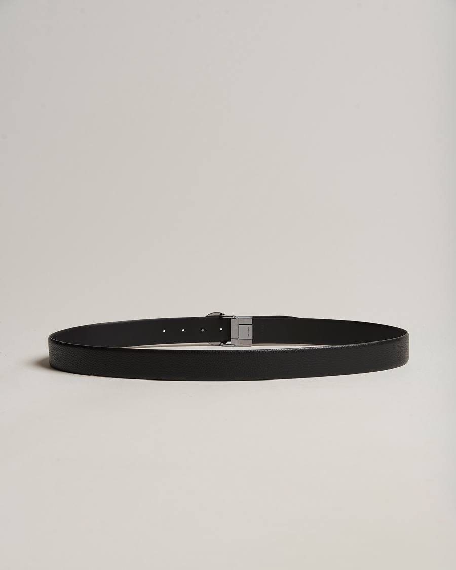 Homme | Sections | Giorgio Armani | Reversible Leather Belt Black