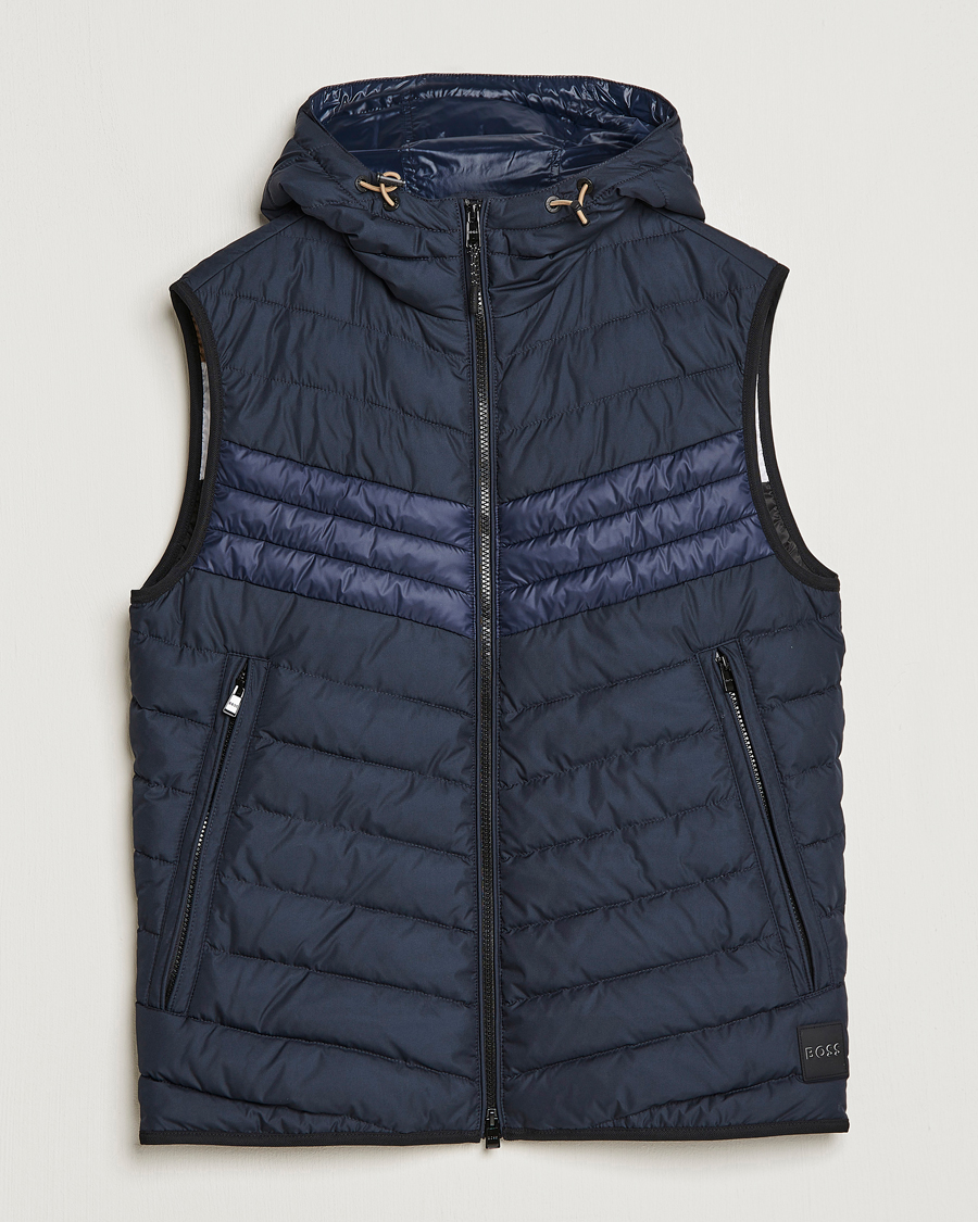 Homme | Gilets | BOSS BLACK | Coviltra Down Hooded Vest Dark Blue