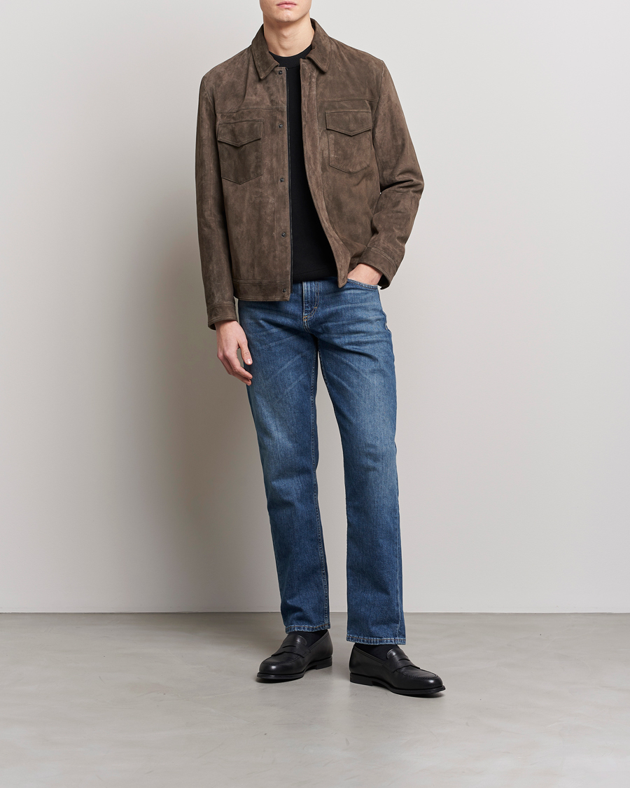 Homme | Manteaux Et Vestes | BOSS BLACK | Mucker Suede Jacket Dark Grey