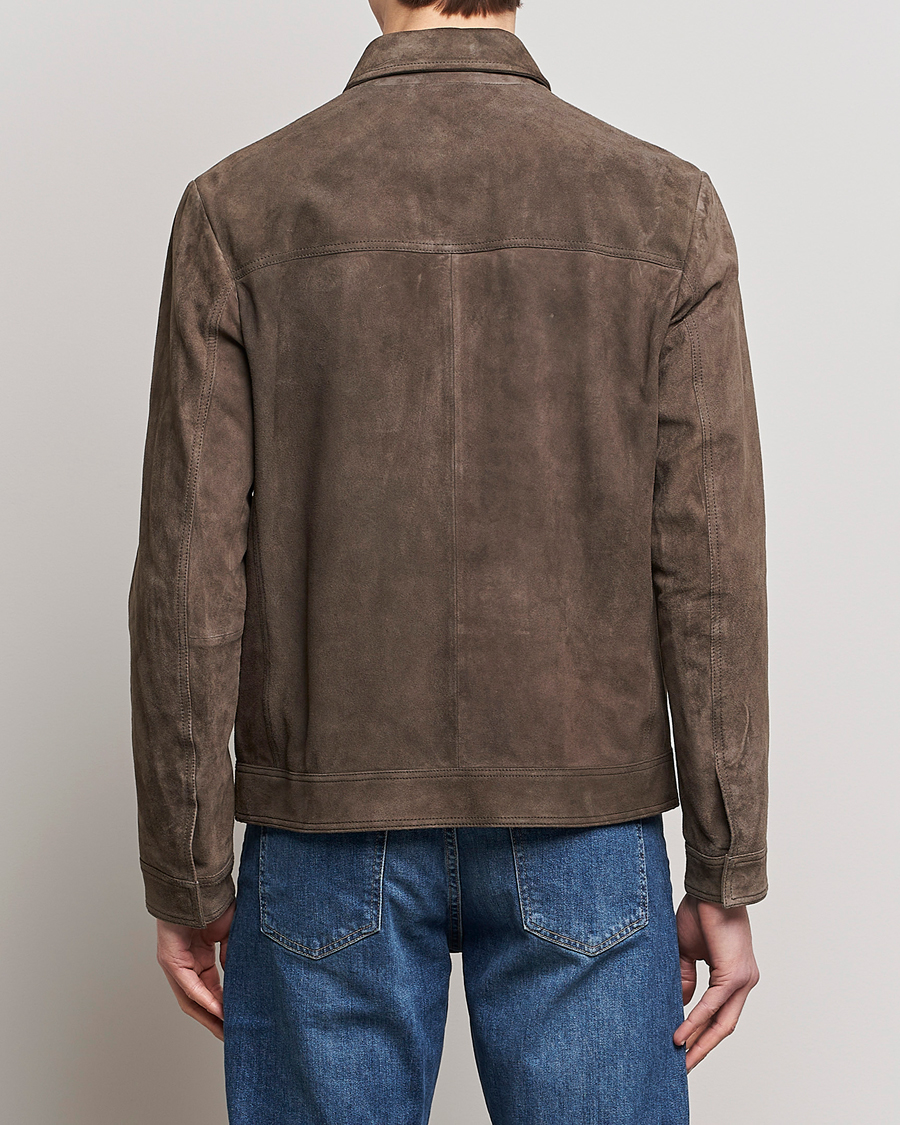 Homme | Manteaux Et Vestes | BOSS BLACK | Mucker Suede Jacket Dark Grey