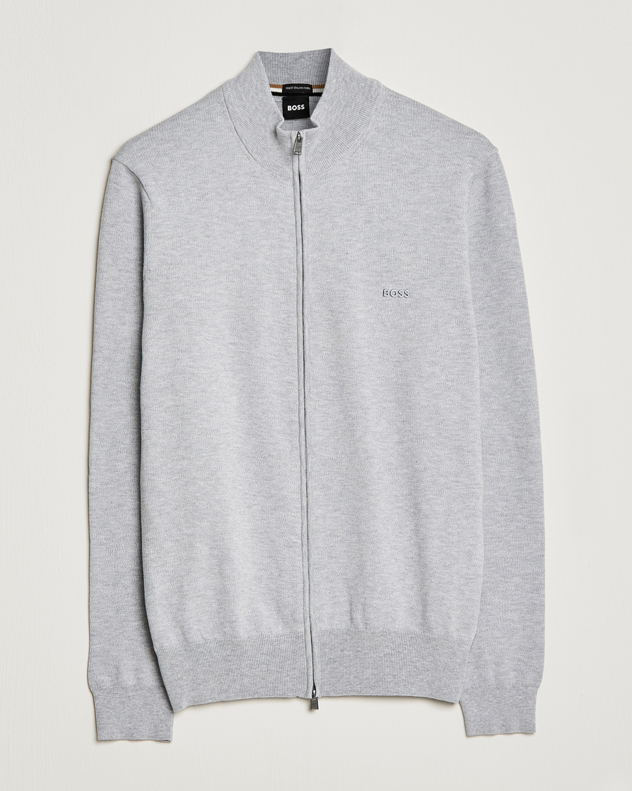 Homme | Pulls Et Tricots | BOSS BLACK | Palano Knitted Full-Zip Silver