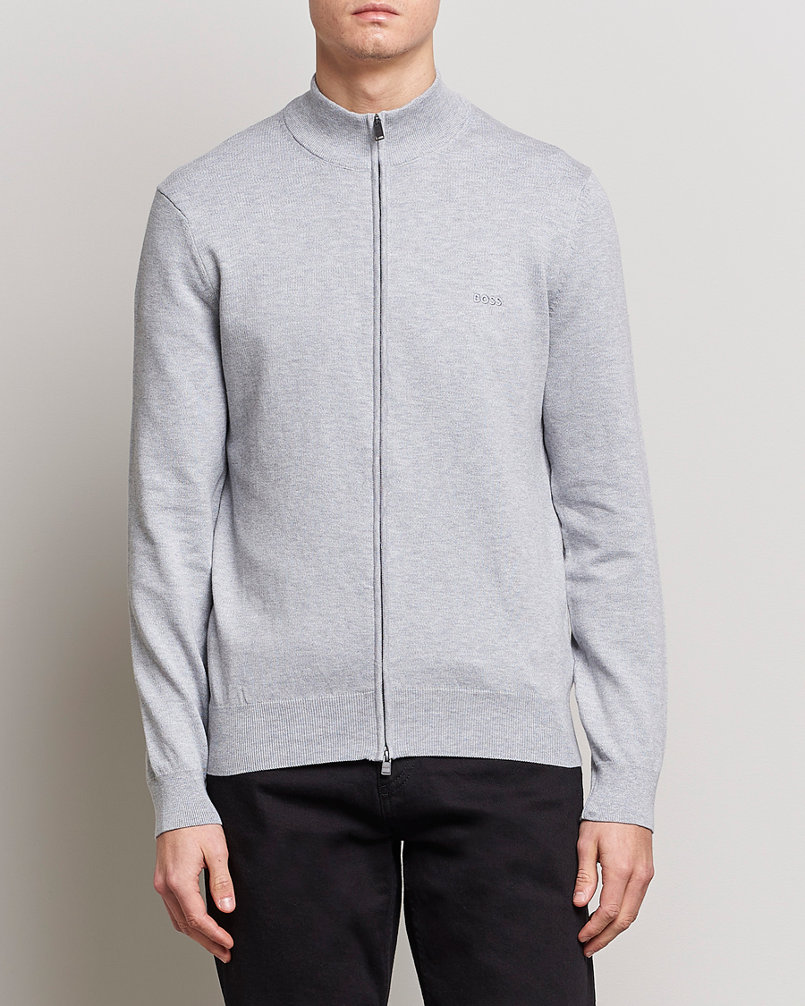Homme | Pulls Et Tricots | BOSS BLACK | Palano Knitted Full-Zip Silver