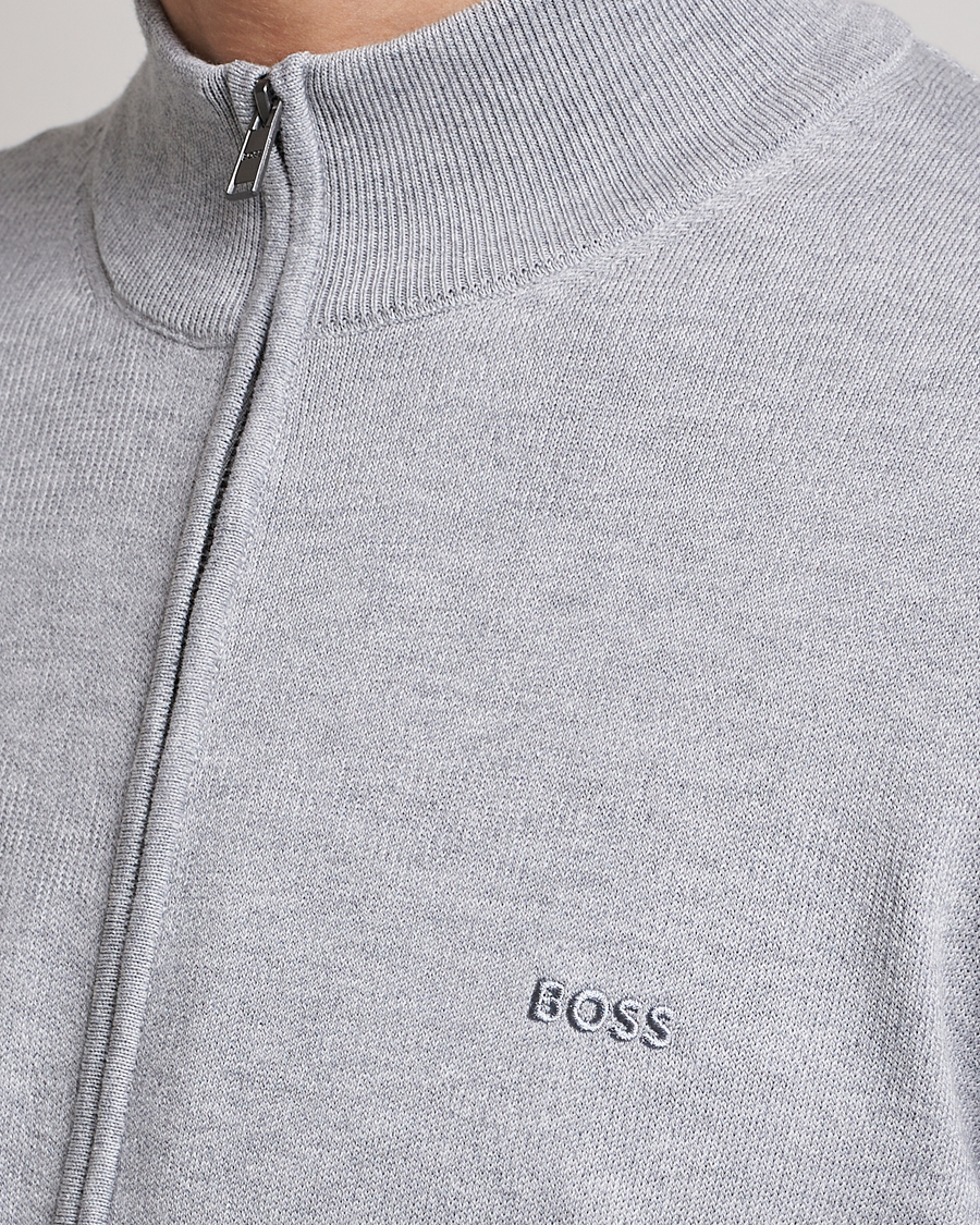Homme | Pulls Et Tricots | BOSS BLACK | Palano Knitted Full-Zip Silver