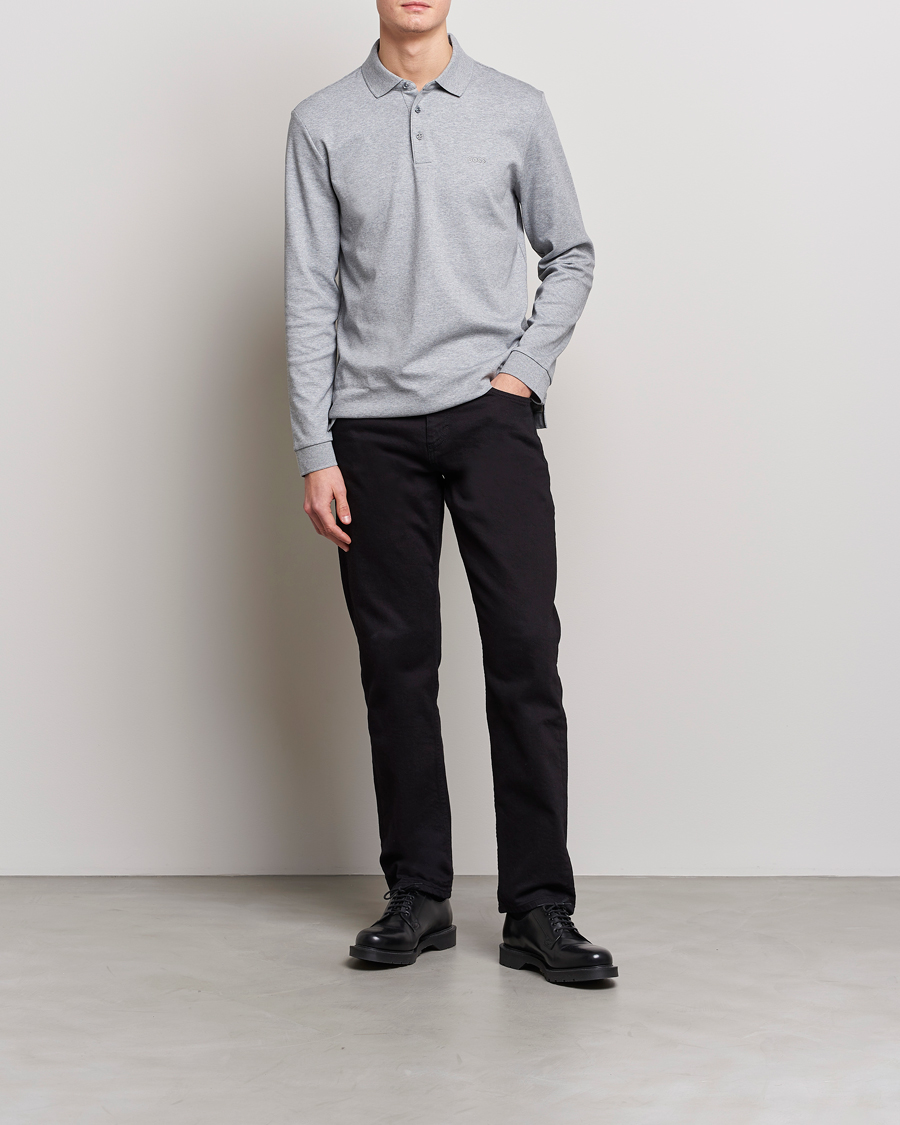 Homme | Pulls Et Tricots | BOSS BLACK | Pado Knitted Polo Shirt Silver