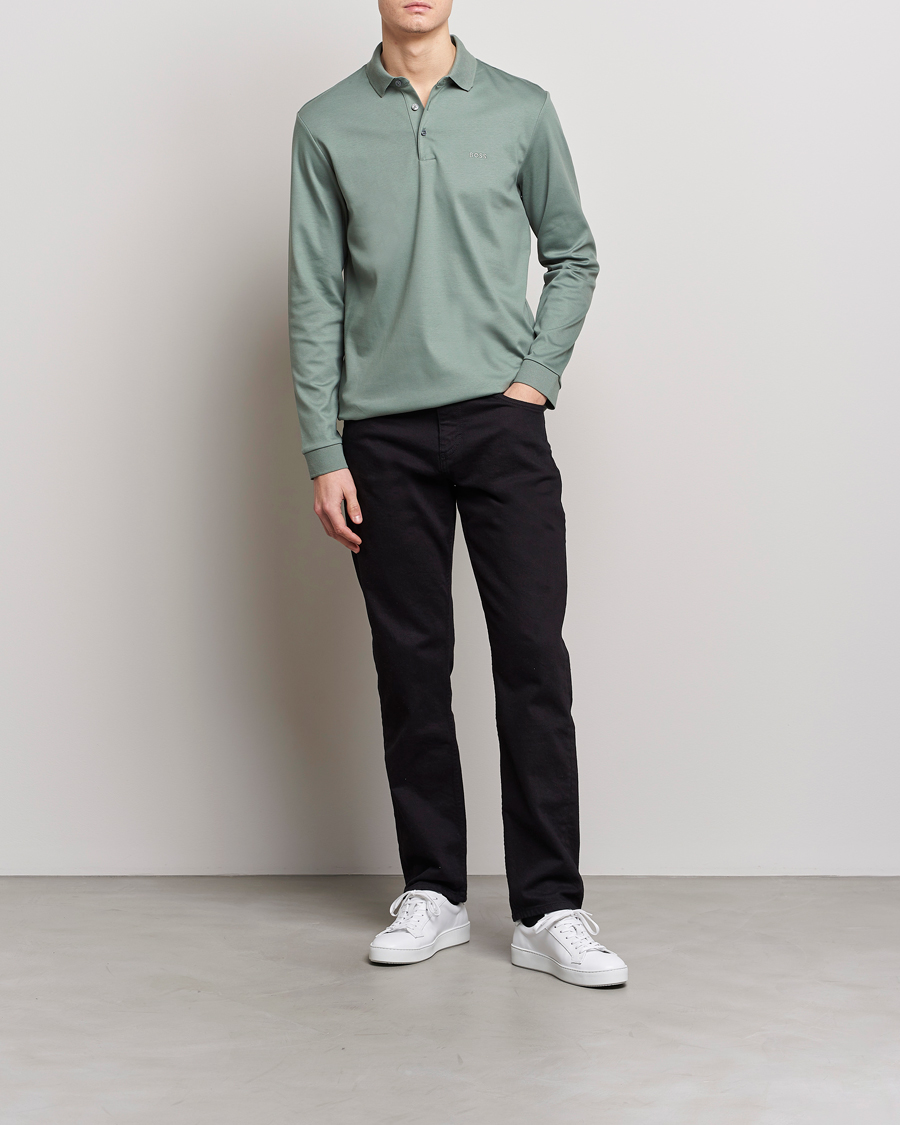 Homme | Pulls Et Tricots | BOSS BLACK | Pado Knitted Polo Shirt Open Green