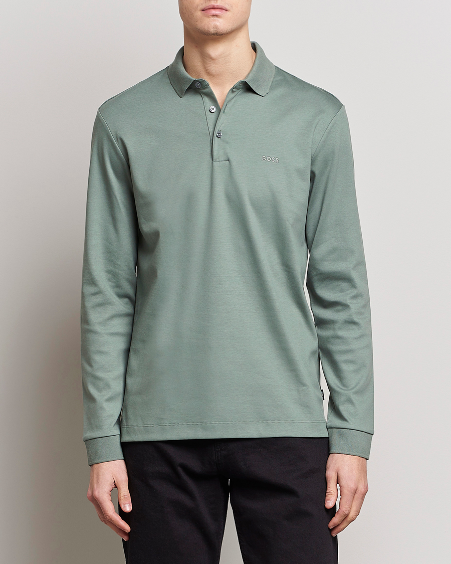 Homme | Pulls Et Tricots | BOSS BLACK | Pado Knitted Polo Shirt Open Green