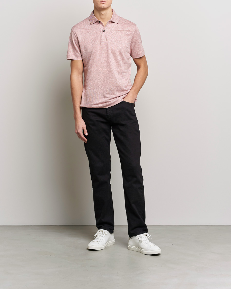 Homme | Polos | BOSS BLACK | Press Linen Polo Open Pink