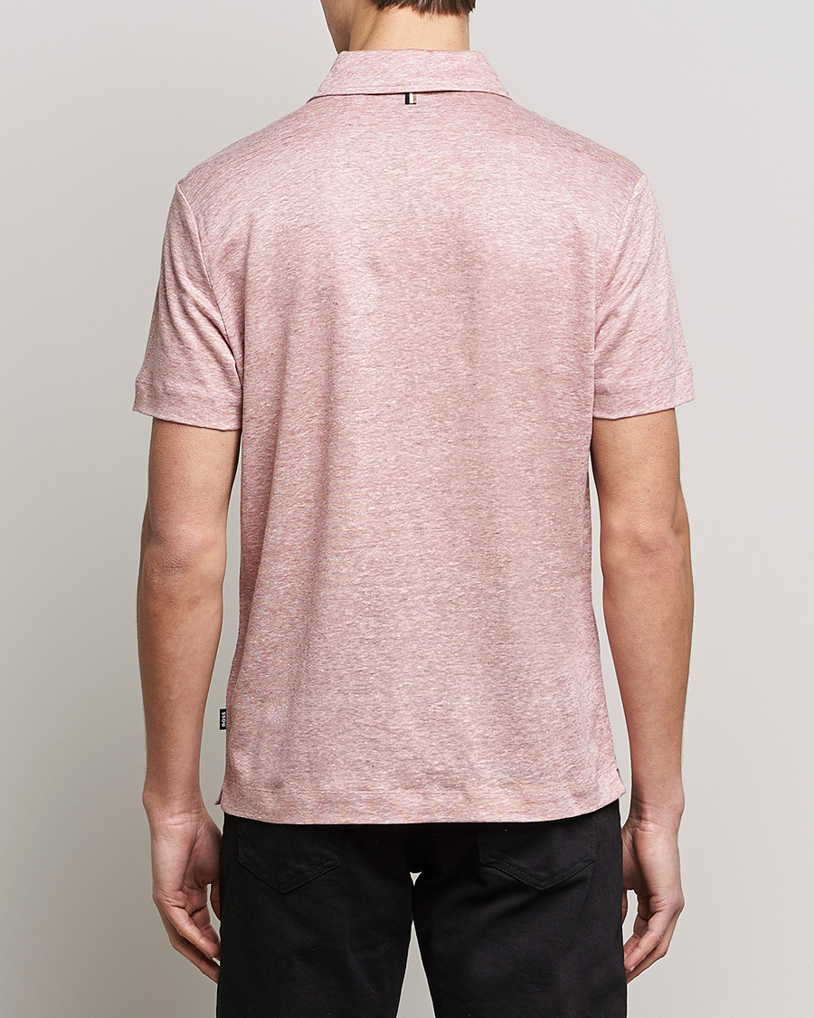 Homme | Polos | BOSS BLACK | Press Linen Polo Open Pink