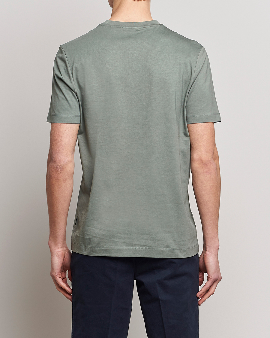 Homme | T-shirts | BOSS BLACK | Thompson Logo Crew Neck T-Shirt Open Green