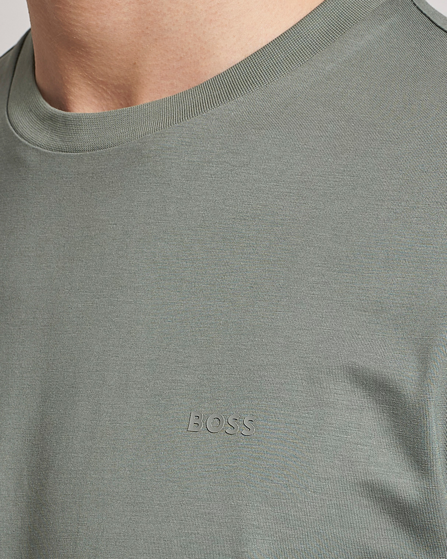 Homme | T-shirts | BOSS BLACK | Thompson Logo Crew Neck T-Shirt Open Green