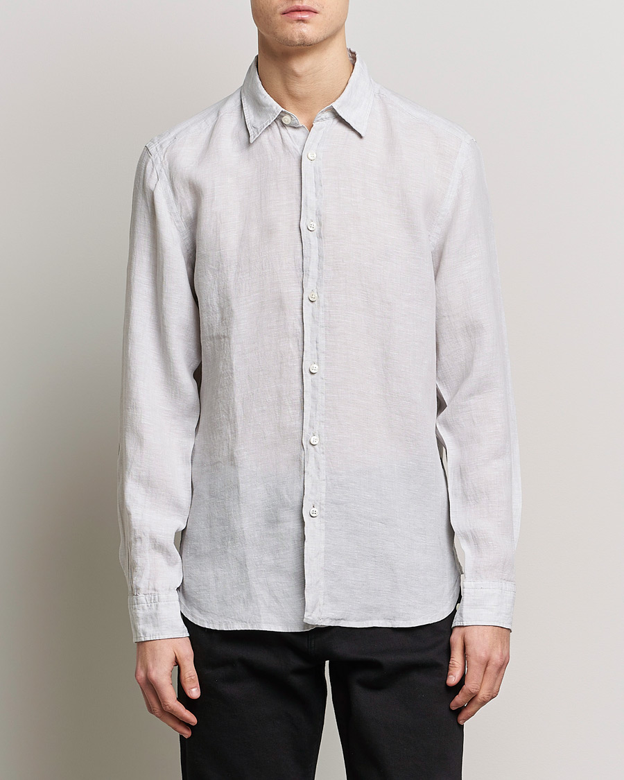Homme | Chemises | BOSS BLACK | Liam Linen Shirt Light Grey