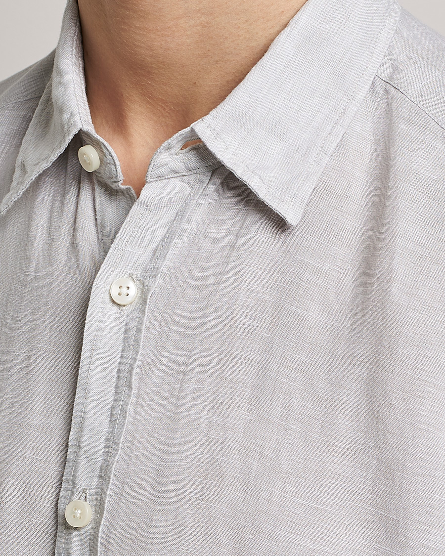 Homme | Chemises | BOSS BLACK | Liam Linen Shirt Light Grey
