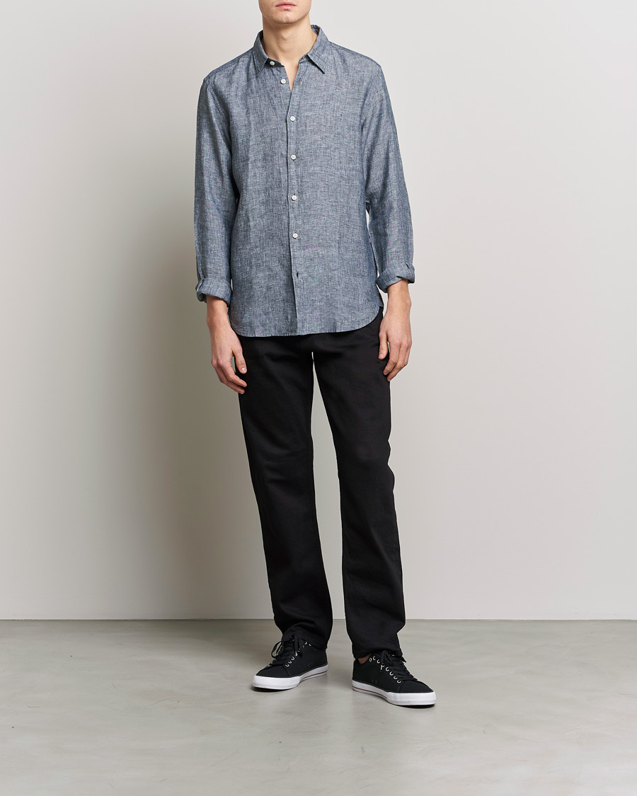 Homme | Chemises | BOSS BLACK | Liam Linen Shirt Dark Blue