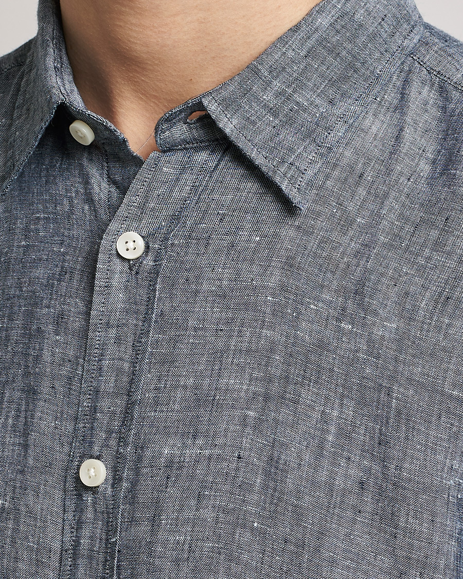 Homme | Chemises | BOSS BLACK | Liam Linen Shirt Dark Blue