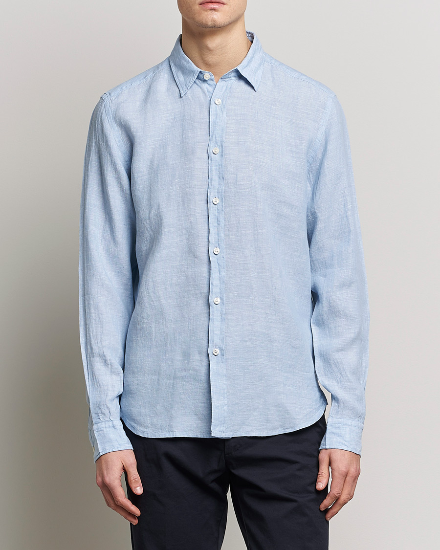 Homme | Chemises | BOSS BLACK | Liam Linen Shirt Open Blue
