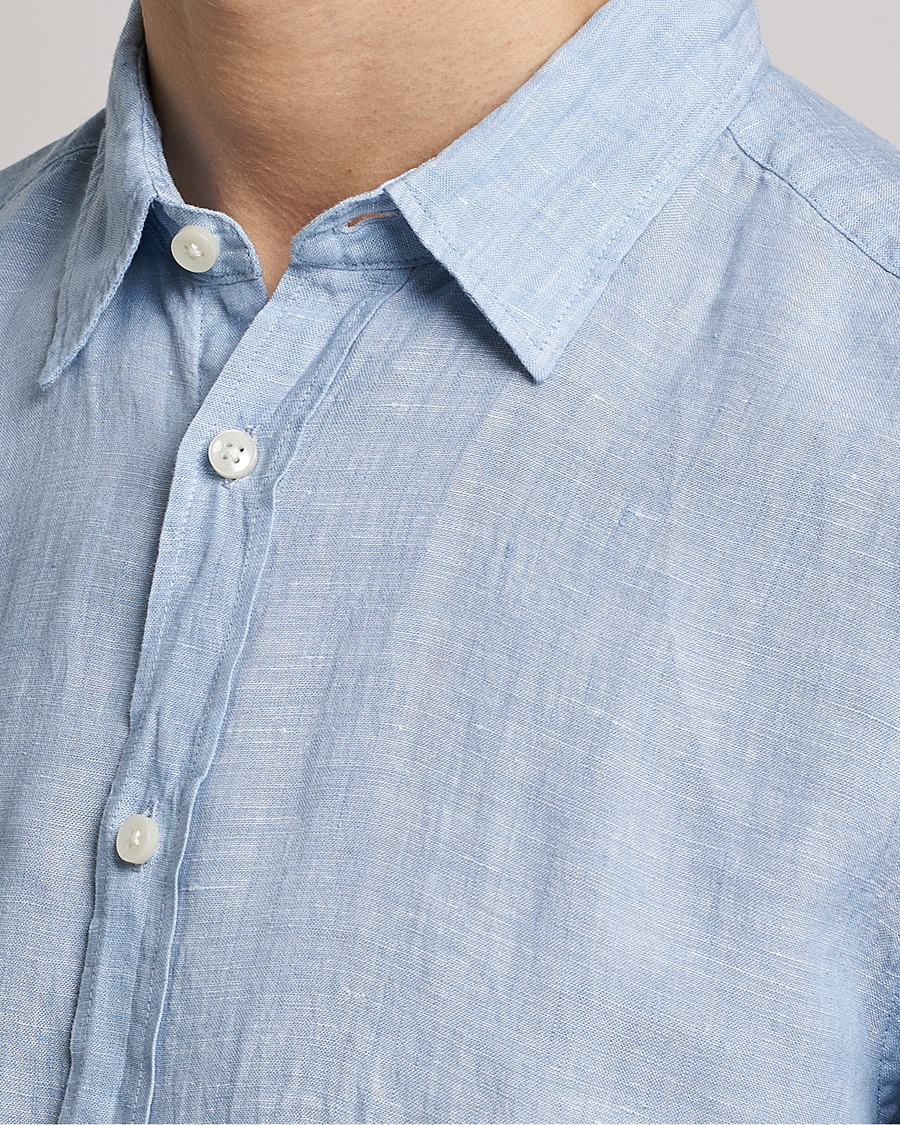 Homme | Chemises | BOSS BLACK | Liam Linen Shirt Open Blue