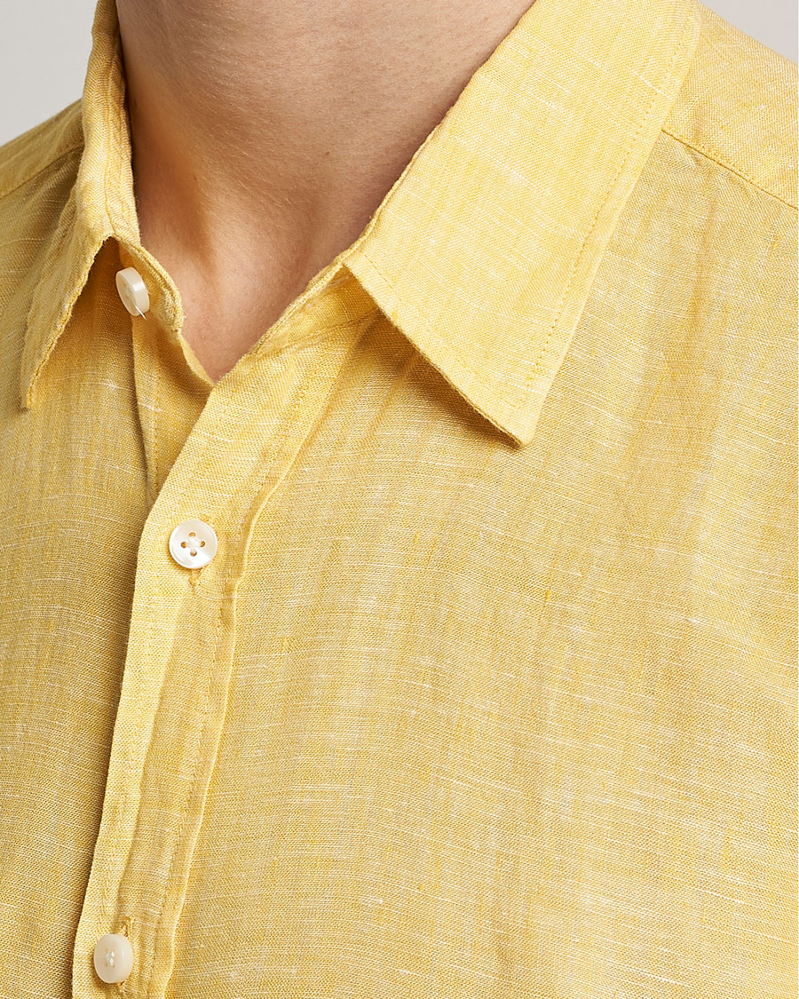 Homme | Chemises | BOSS BLACK | Liam Linen Shirt Bright Yellow