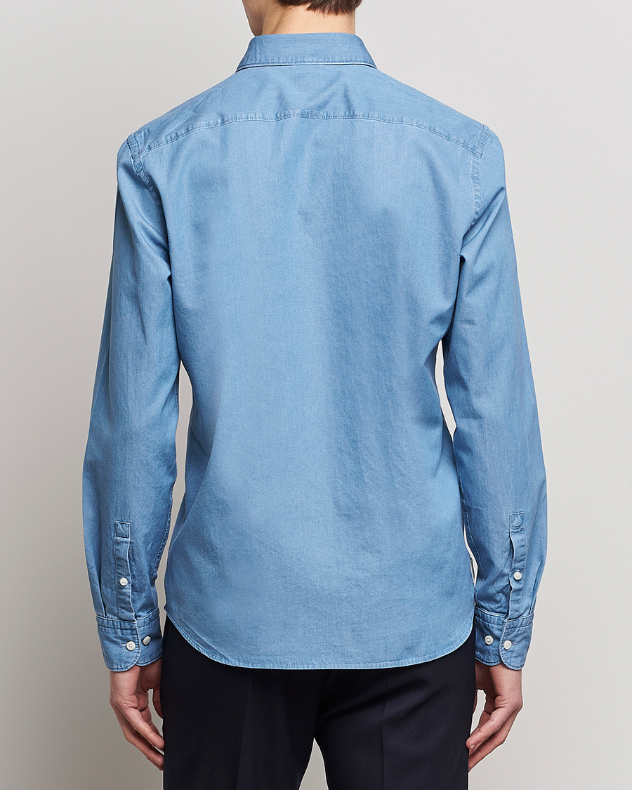 Homme | Chemises | BOSS BLACK | Hal Slim Fit Denim Shirt Open Blue