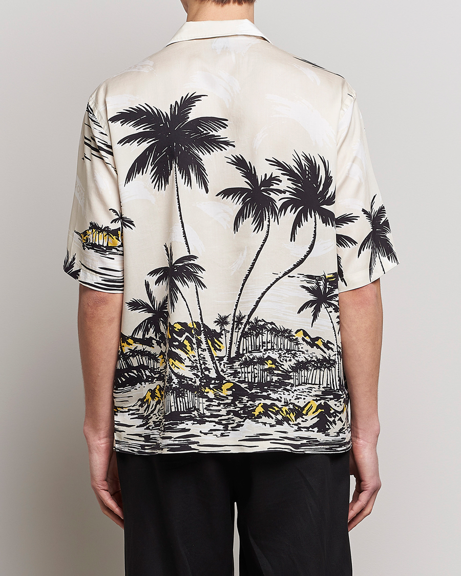 Homme | Chemises | BOSS BLACK | Lars Printed Resort Collar Shirt Open White