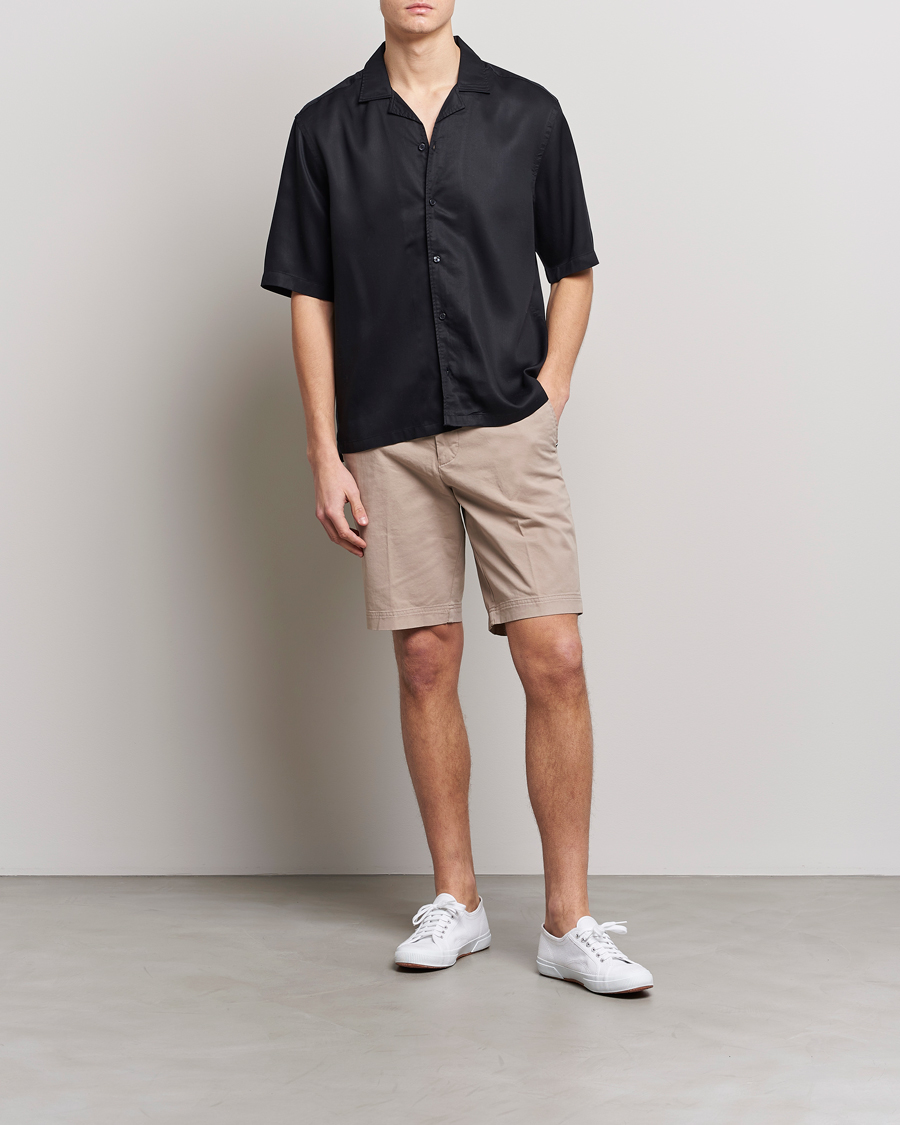 Homme | Chemises | BOSS BLACK | Lars Resort Collar Short Sleeve Black