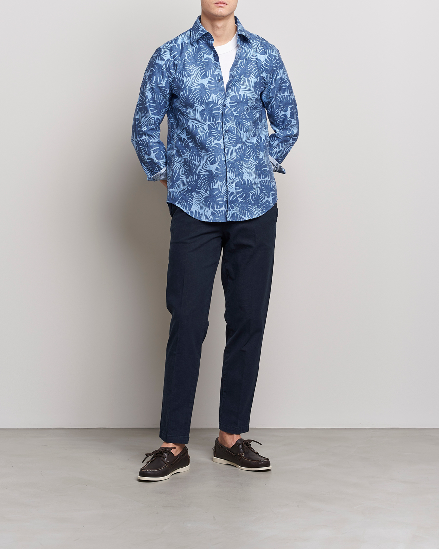 Homme | Pantalons | BOSS BLACK | Kane Cotton/Linen Drawstring Trousers Dark Blue