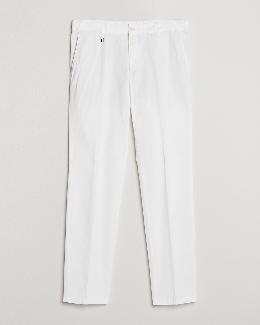 Homme | Pantalons | BOSS BLACK | Genius Cotton Trousers White