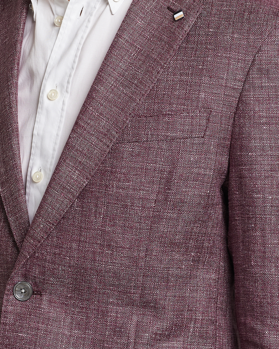 Homme | Blazers | BOSS BLACK | Hanry Linen/Wool Blazer Dark Red