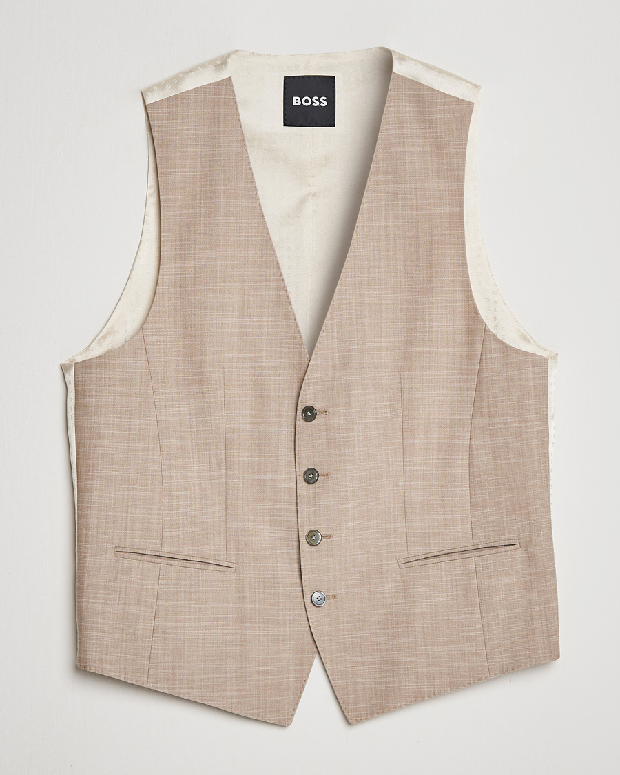 Homme | Blazers | BOSS BLACK | Huge Wool/Cotton Vest Light Beige