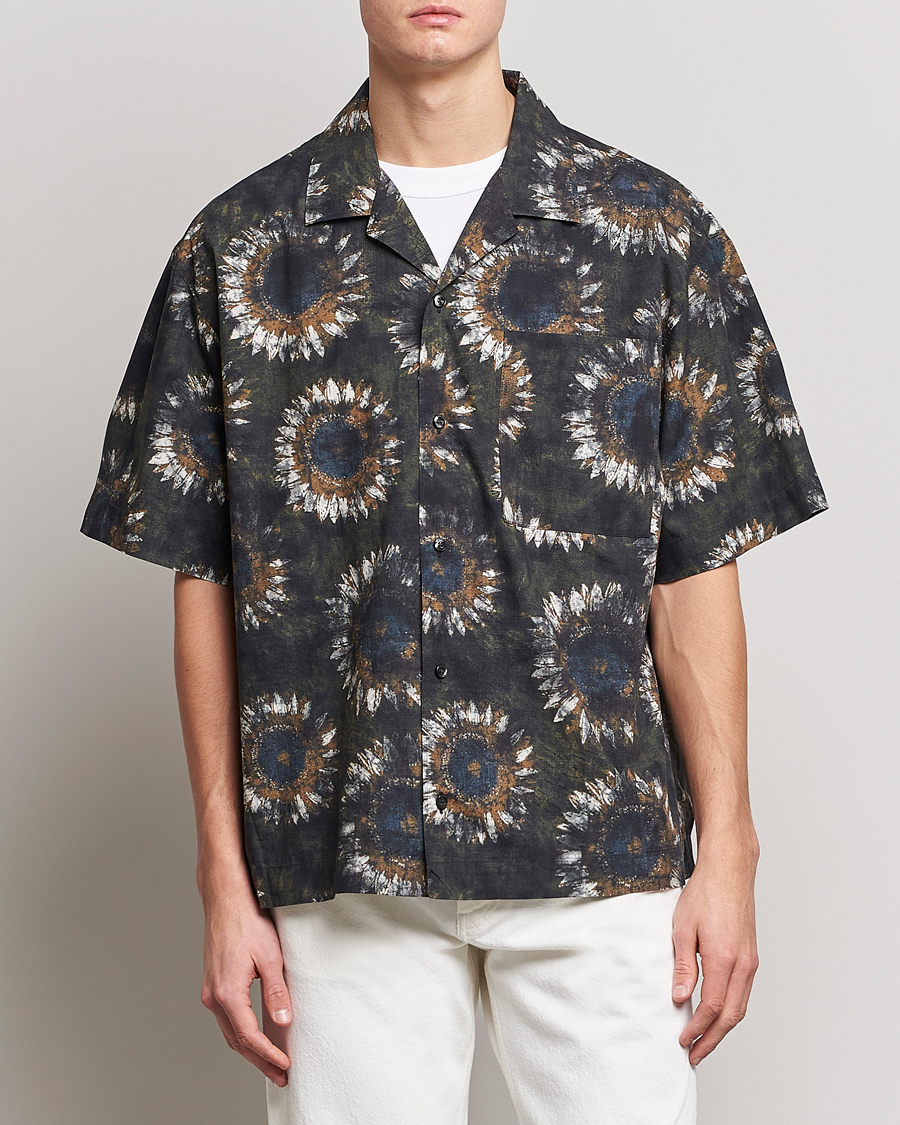 Homme | Chemises | HUGO | Egeeno Printed Resort Collar Short Sleeve Shirt Green
