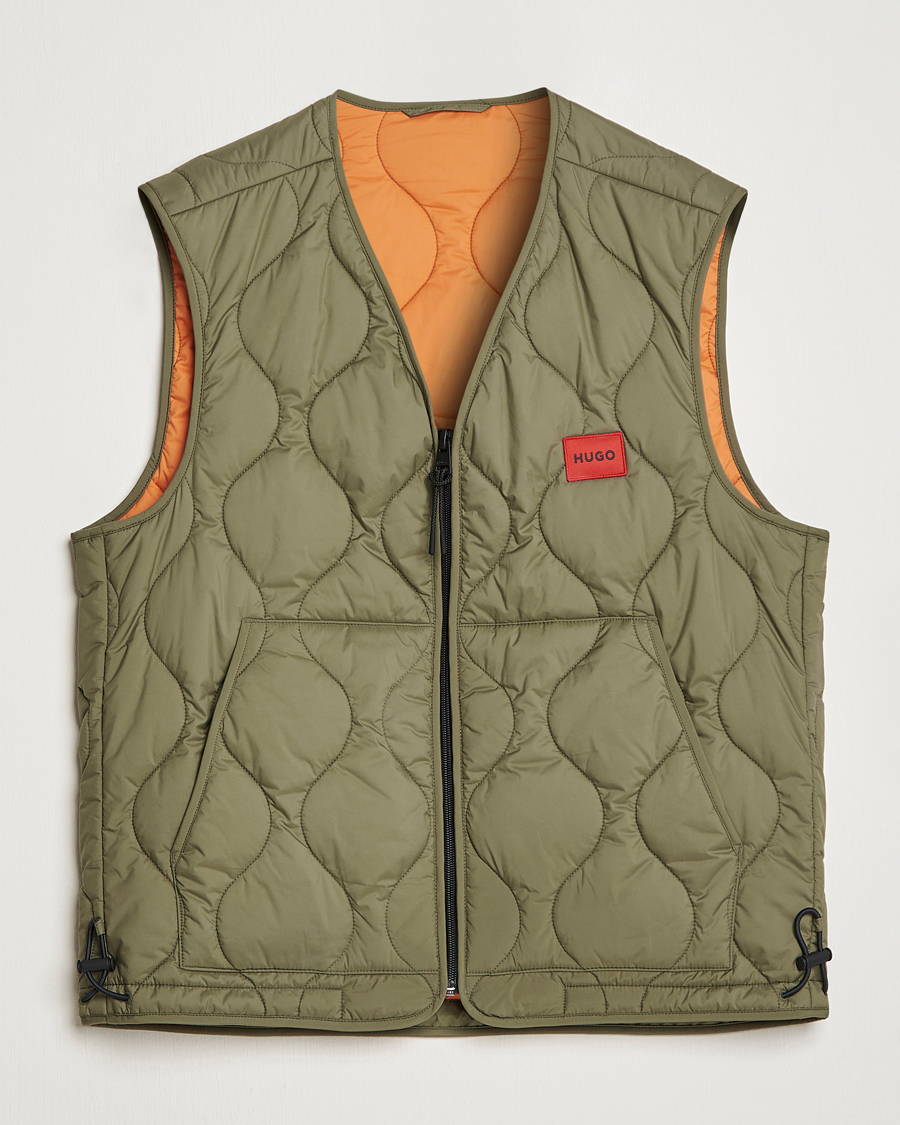 Homme | Gilets | HUGO | Bethano Onion Quilt Vest Open Green