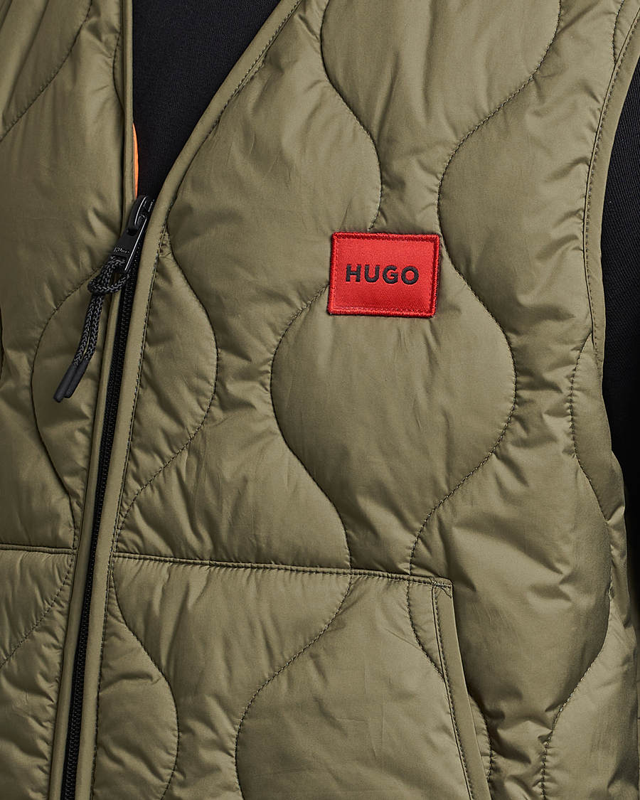 Homme | Gilets | HUGO | Bethano Onion Quilt Vest Open Green