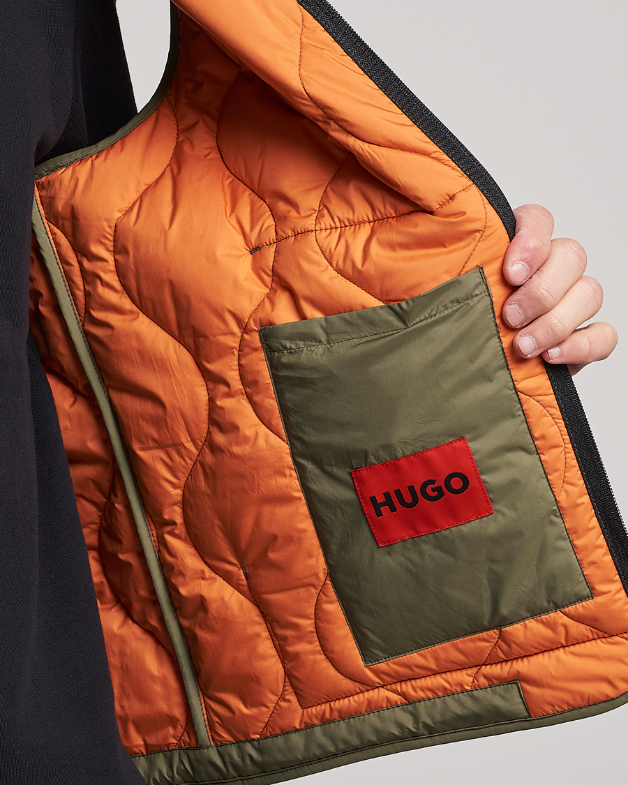 Homme | Gilets | HUGO | Bethano Onion Quilt Vest Open Green
