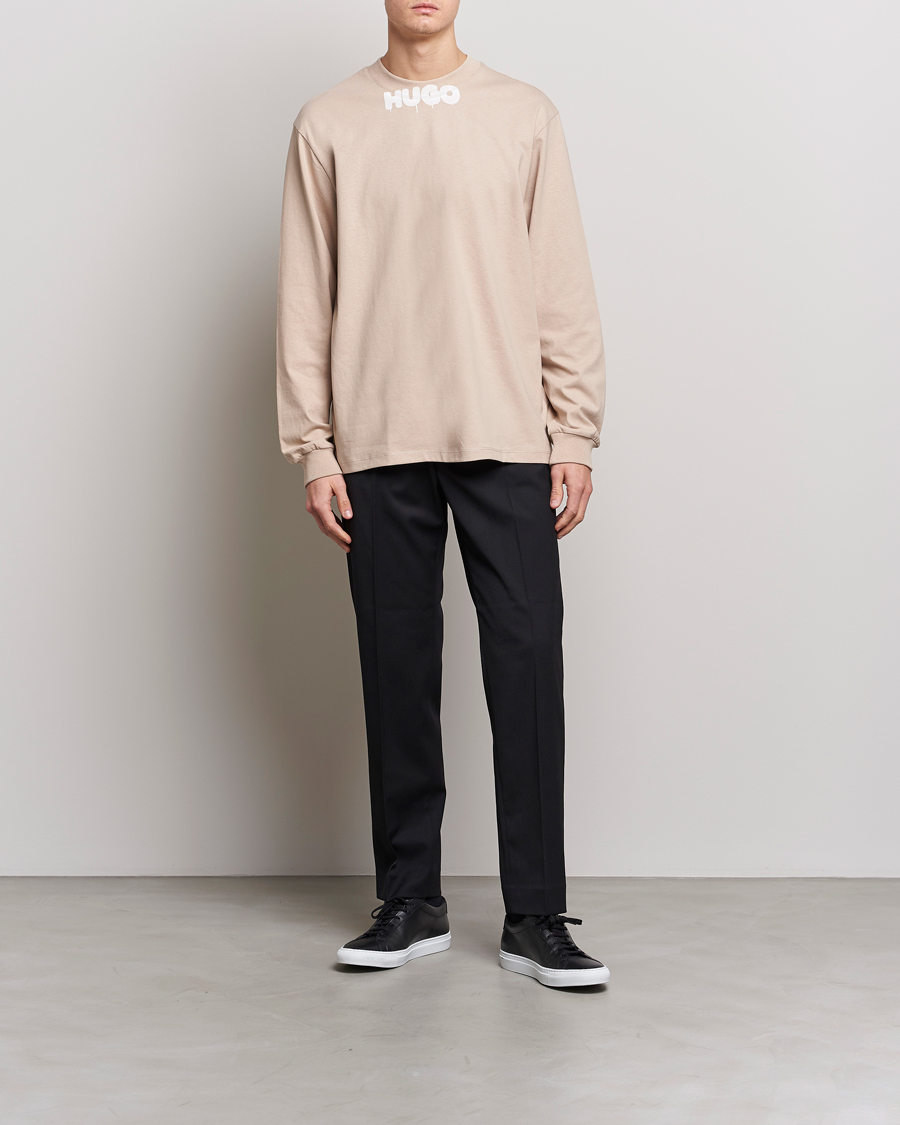 Homme | Pulls Et Tricots | HUGO | Dotopaxi Logo Crew Neck Sweatshirt Light Beige