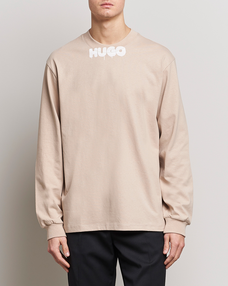 Homme | Pulls Et Tricots | HUGO | Dotopaxi Logo Crew Neck Sweatshirt Light Beige
