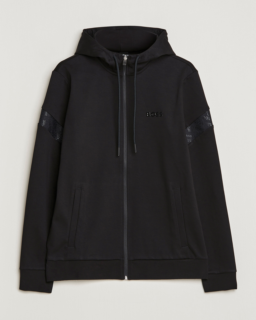 Homme | Pulls Et Tricots | BOSS GREEN | Saggy Mirror Full-Zip Hoodie Black