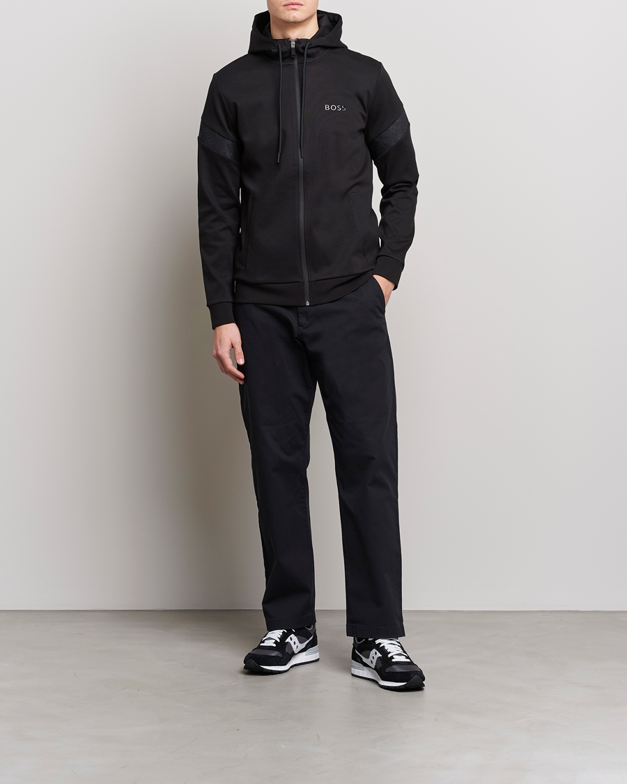 Homme | Pulls Et Tricots | BOSS GREEN | Saggy Mirror Full-Zip Hoodie Black