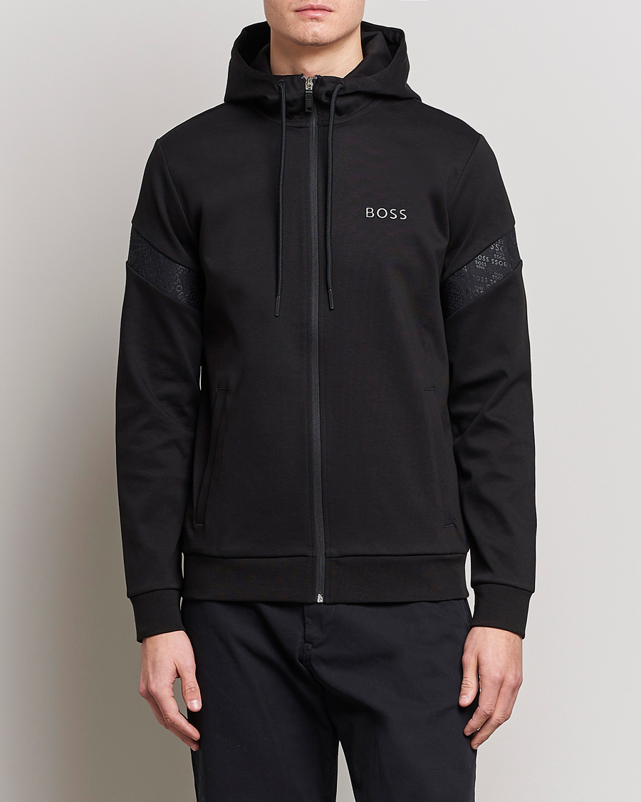 Homme | Pulls Et Tricots | BOSS GREEN | Saggy Mirror Full-Zip Hoodie Black